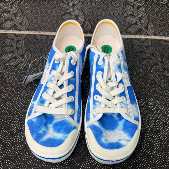 Keen Womens Size 8 Blue Tie-Dye Canvas Lace-Up Sneakers Casual Shoes - Picture 2 of 10